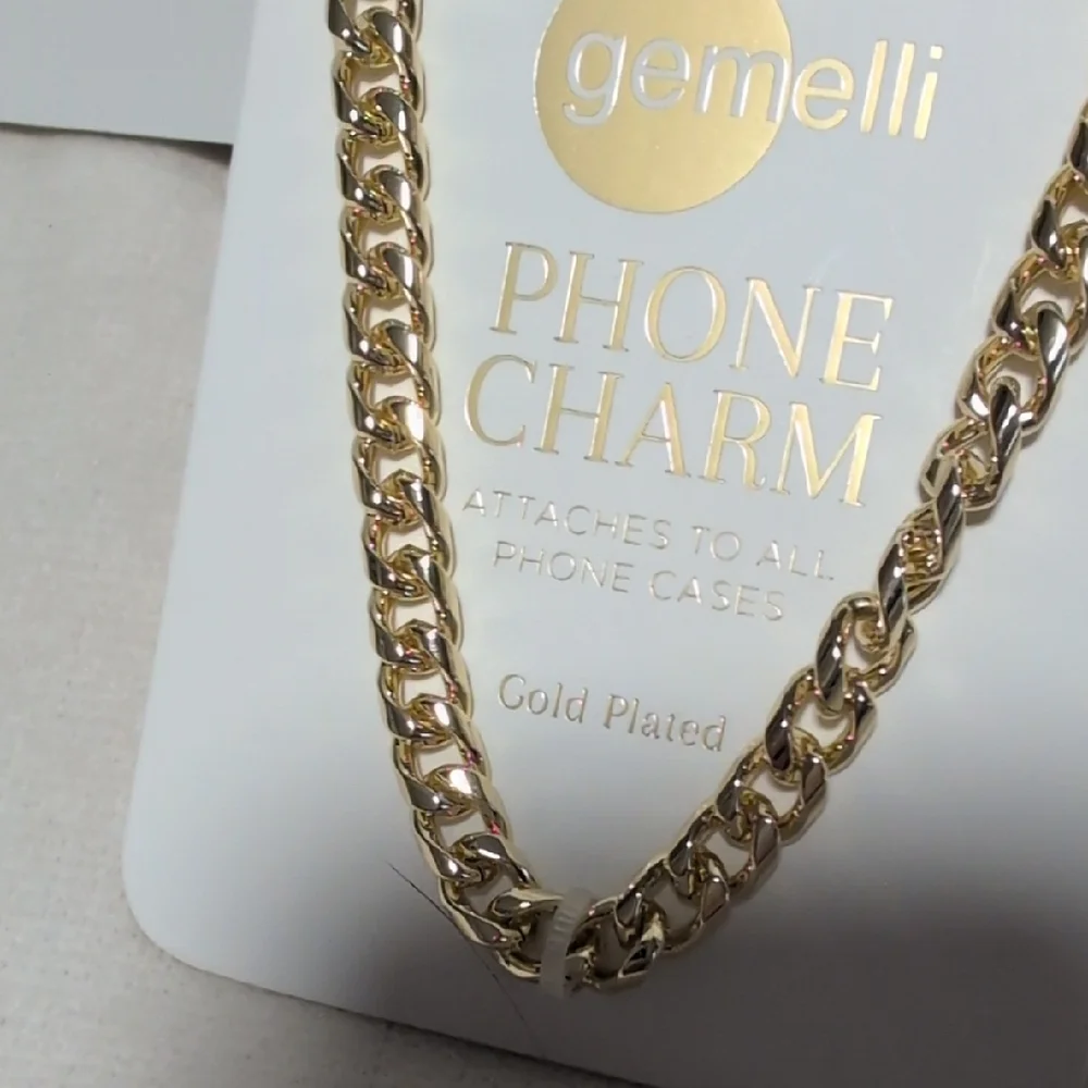 Gemelli Monogram S Gold Plated Phone Charm Wristlet